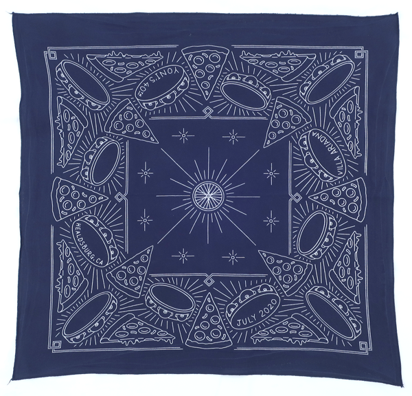 Handkerchief in blue and white