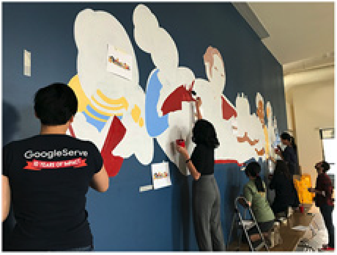 Public Mural in a public elementary school in San Francisco, California